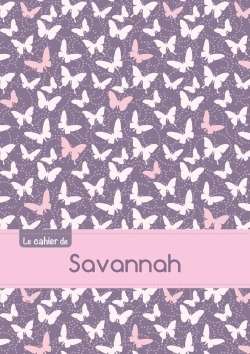 Picture of CAHIER SAVANNAH BLANC,96P,A5 PAPILLONSMAUVE