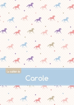 Picture of Le cahier de Carole - Petits carreaux, 96p, A5 - Chevaux