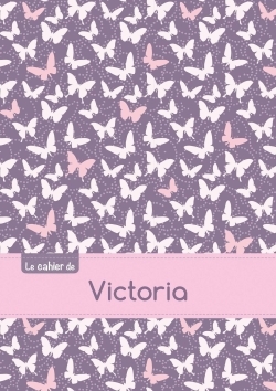 Picture of CAHIER VICTORIA BLANC,96P,A5 PAPILLONSMAUVE