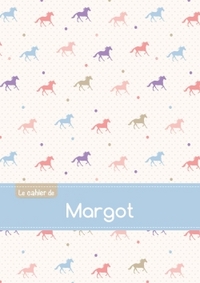 Picture of CAHIER MARGOT BLANC,96P,A5 CHEVAUX
