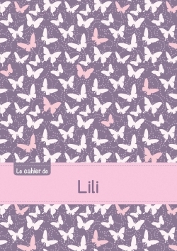 Picture of Le cahier de Lili - Blanc, 96p, A5 - Papillons Mauve