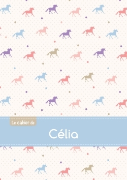 Picture of Le cahier de Célia - Petits carreaux, 96p, A5 - Chevaux