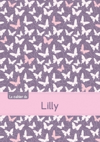 Picture of Le cahier de Lilly - Blanc, 96p, A5 - Papillons Mauve