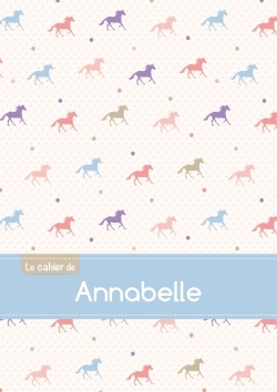 Picture of Le cahier d'Annabelle - Petits carreaux, 96p, A5 - Chevaux