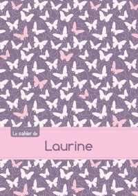 Image de Le cahier de Laurine - Blanc, 96p, A5 - Papillons Mauve