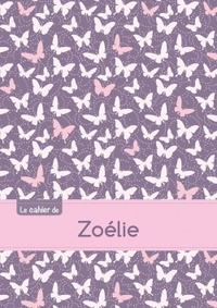 Picture of CAHIER ZOELIE BLANC,96P,A5 PAPILLONSMAUVE