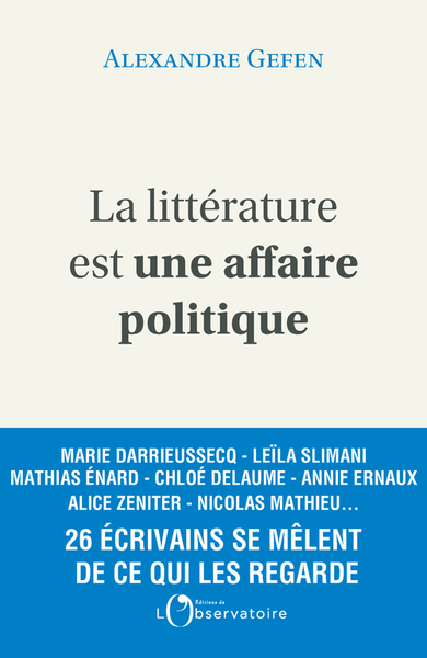 Picture of La littérature est une affaire politique