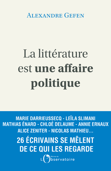 Picture of La littérature est une affaire politique
