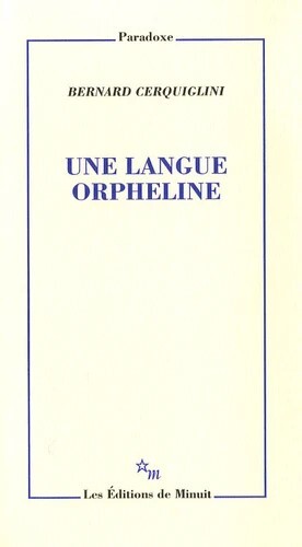 Image de Une langue orpheline
