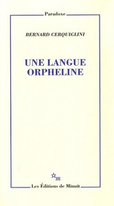 Image de Une langue orpheline