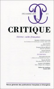 Image de Critique  : Adorno : enfin lu ?