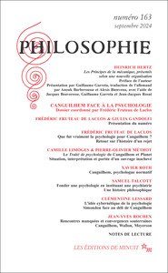 Image de Philosophie 163 Dossier Canguilhem face à la psychologie