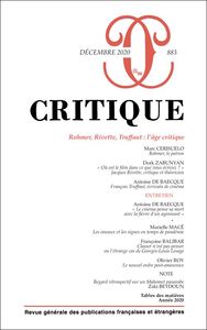 Picture of Critique 883 Rohmer, Rivette, Truffaut : l'âge critique