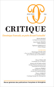 Image de Critique 936 Dominique Fourcade, un poète devant l'actualité