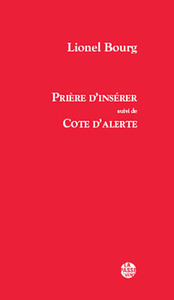 Picture of PRIÉRE D'INSÉRER SUIVI DE COTE D'ALERTE