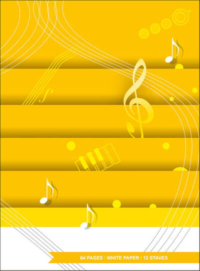 Image de CAHIER DE MUSIQUE : QUADERNO DI MUSICA - 12 PORTEES  - 64 PAGES - PAPIER BLANC  - RECUEIL