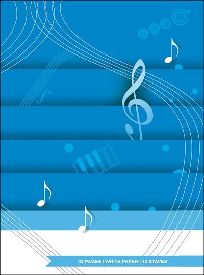 Picture of CAHIER DE MUSIQUE 12 PORTEES - 32 PAGES - PAPIER BLANC