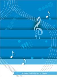 Picture of CAHIER DE MUSIQUE 12 PORTEES - 32 PAGES - PAPIER BLANC