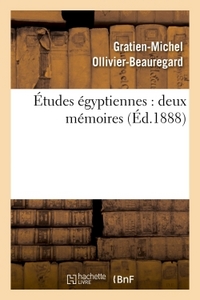 Picture of Études égyptiennes : deux mémoires