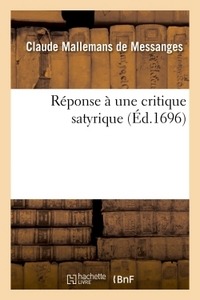 Image de Réponse à une critique satyrique