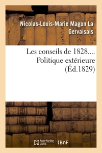 Image de Les conseils de 1828.... Politique extérieure