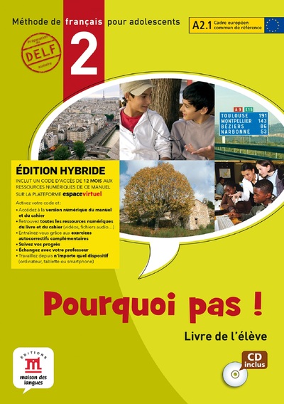 Image de Pourquoi pas ! 2 - Livre de l'élève - Éd. hybride + CD