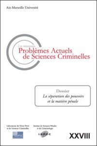 Picture of LES NOUVEAUX PROBLEMES ACTUELS DE SCIENCES CRIMINELLES VOL XXVIII