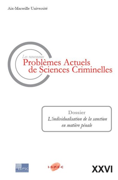 Picture of LES NOUVEAUX PROBLEMES ACTUELS DE SCIENCES CRIMINELLES VOL XXVI
