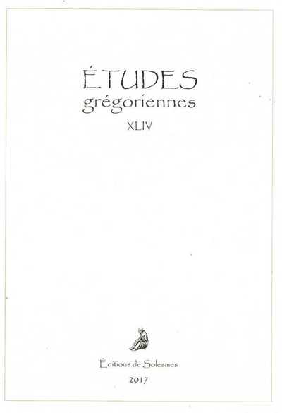 Image de Études grégoriennes 2017