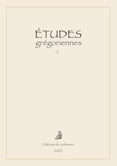 Image de Études grégoriennes L - 2023