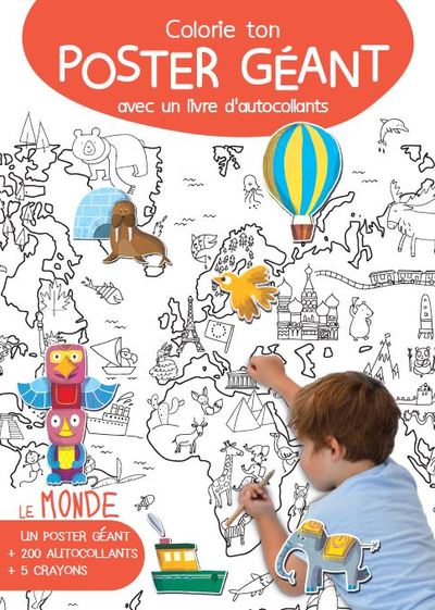Image de Colorie ton poster géant le monde