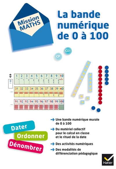 Image de Mission Maths - Bande numérique de 0 à 100 éd. 2012 - Matériel pour la classe et guide pédagogique