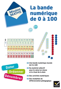 Image de Mission Maths - Bande numérique de 0 à 100 éd. 2012 - Matériel pour la classe et guide pédagogique
