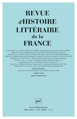 Picture of RHLF 2016, n° 2