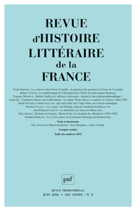 Picture of RHLF 2016, n° 2