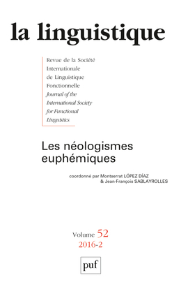Picture of linguistique 2016, vol. 52 (2)