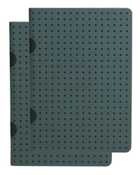 Picture of Paper-Oh Cahier Circulo - Gris sur Noir / Gris sur Noir - B7 - Ligné - 80 p.