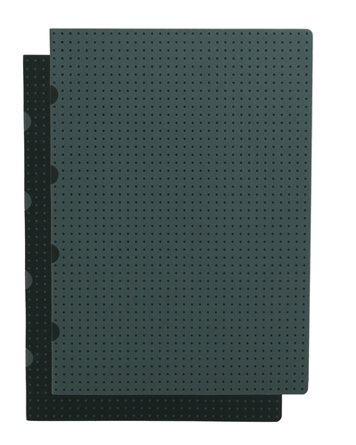 Picture of Paper-Oh Cahier Circulo - Noir sur Gris / Gris sur Noir - A4 - Quadrillage - 80 p.