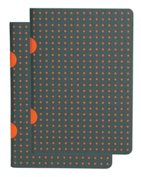 Picture of Paper-Oh Cahier Circulo - Gris sur Orange / Gris sur Orange - B7 - Non ligné - 80 p.