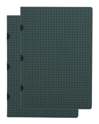 Picture of Paper-Oh Cahier Circulo - Gris sur Noir / Gris sur Noir - A5 - Ligné - 80 p.