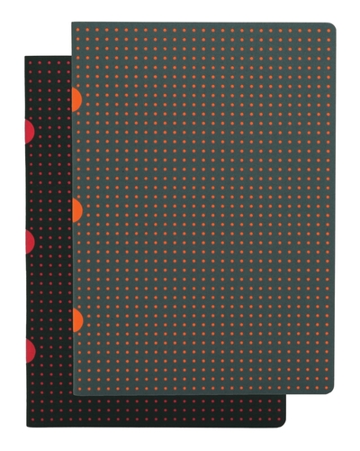 Picture of Paper-Oh Cahier Circulo - Noir sur Rouge / Gris sur Orange - A5 - Quadrillage - 80 p.