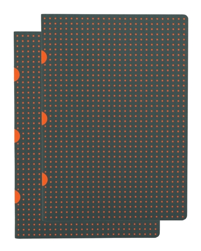 Image de Paper-Oh Cahier Circulo - Gris sur Orange / Gris sur Orange - A5 - Quadrillage - 80 p.