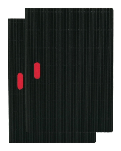 Image de Paper-Oh Cahier Ondulo - Noir / Noir - A5 - Quadrillage - 80 p.