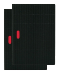 Image de Paper-Oh Cahier Ondulo - Noir / Noir - A5 - Quadrillage - 80 p.