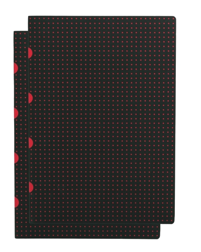Picture of Paper-Oh Cahier Circulo - Noir sur Rouge / Noir sur Rouge - A4 - Ligné - 80 p.