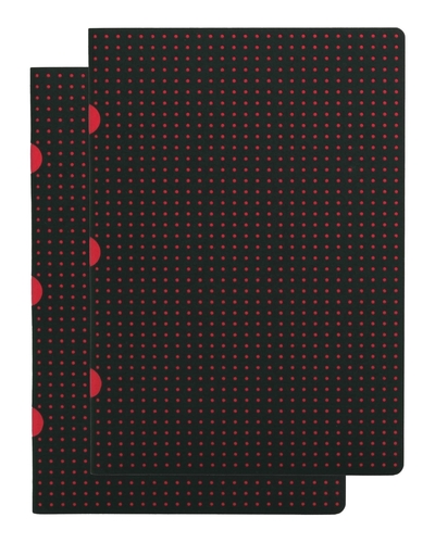 Image de Paper-Oh Cahier Circulo - Noir sur Rouge / Noir sur Rouge - A5 - Quadrillage - 80 p.