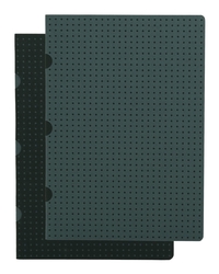Image de Paper-Oh Cahier Circulo - Noir sur Gris / Gris sur Noir - A5 - Quadrillage - 80 p.
