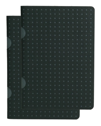 Image de Paper-Oh Cahier Circulo - Noir sur Gris / Noir sur Gris - B7 - Ligné - 80 p.