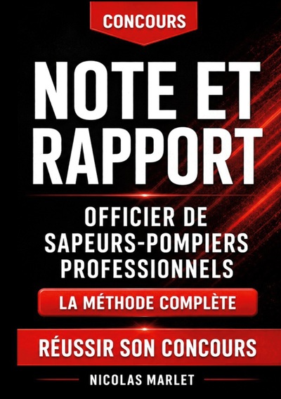 Image de Note et rapport officier de sapeurs-pompiers professionnels
