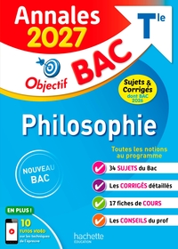 Picture of Annales Objectif BAC 2027 - Philosophie Tle - sujets et corrigés